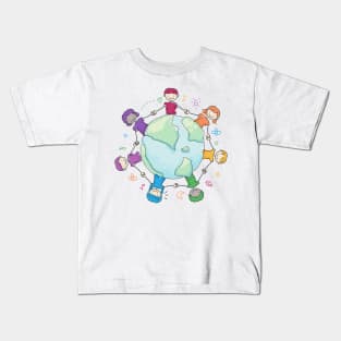 Kids Earth Rainbow Kids T-Shirt